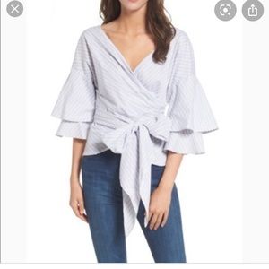 Wayf Beckett Tiered Bell Sleeve Top